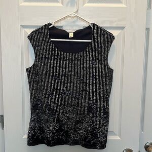 Christopher & Banks Lace Layered Navy blouse GUC